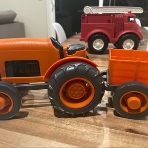 Two cars Green Toys truck and fire dept. price for two